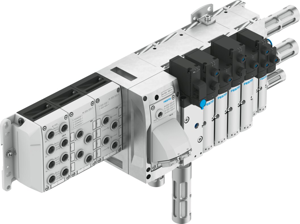 Industrial pneumatic valve terminal